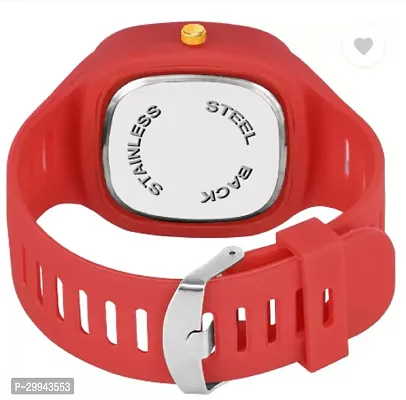 Stylish Red PU Analog For Men-thumb2