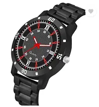 Stylish Black PU Analog Watches For Men-thumb1