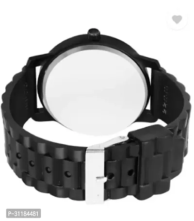 Stylish Black PU Analog Watch For Men-thumb4