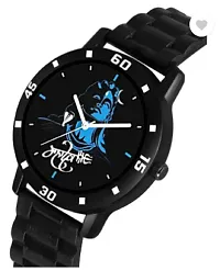 Stylish Black PU Analog Watches For Men-thumb2