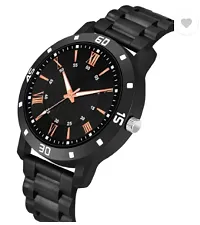 Stylish Black PU Analog Watch For Men-thumb3