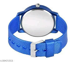 Stylish Blue PU Analog Watches For Men-thumb1