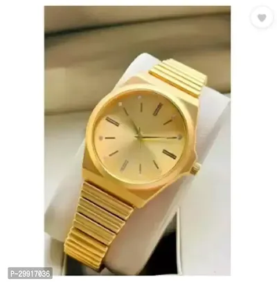 Stylish Golden Metal Analog Watches For Women-thumb0