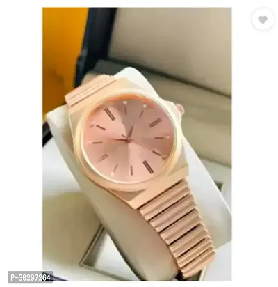 Stylish Golden Metal Analog Watches For Women-thumb2