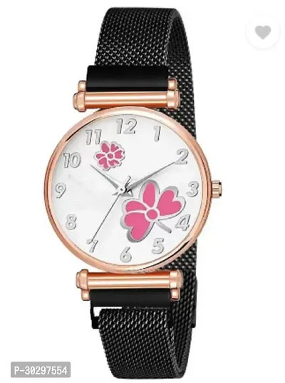 Stylish Black Metal Analog Watches For Women-thumb0