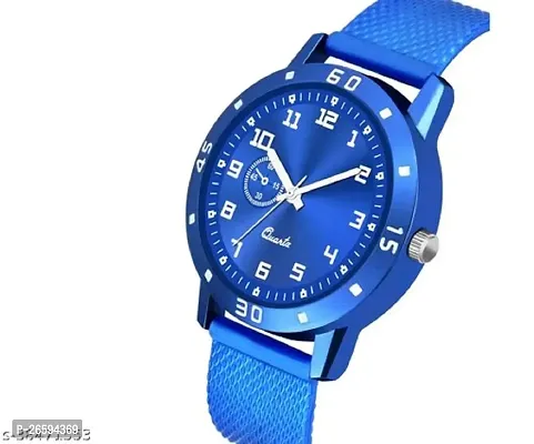 Stylish Blue PU Analog Watches For Men-thumb3