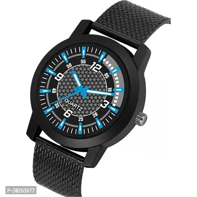 Stylish Black Pu Analog Watch For Men-thumb3