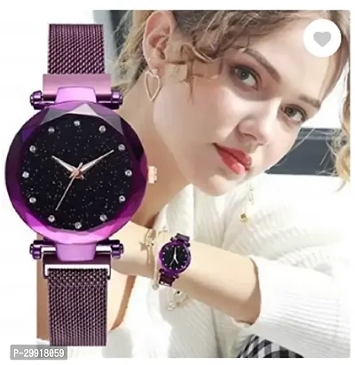 Stylish Black Metal Analog Watches For Women-thumb0