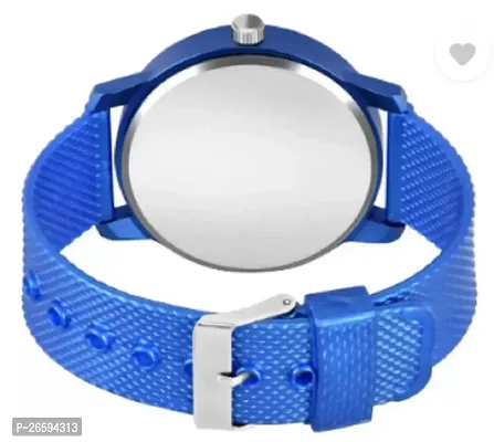 Stylish Blue PU Analog Watches For Men-thumb3