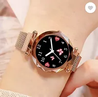 Stylish Golden Metal Analog Watches For Women-thumb2