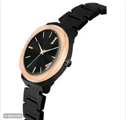 Stylish Black Metal Analog Watches For Women-thumb0