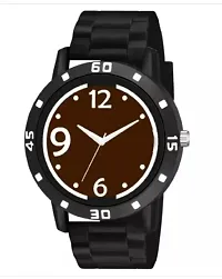 Stylish Black PU Analog For Men-thumb1