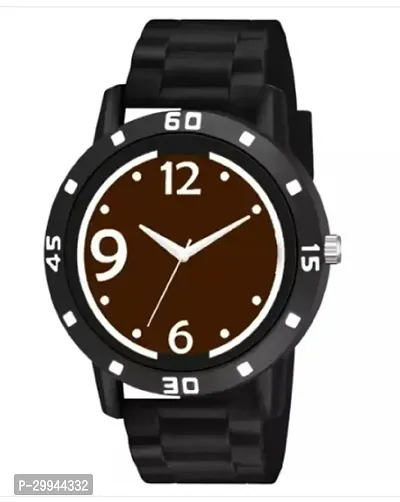 Stylish Black PU Analog For Men-thumb2