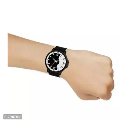 Stylish Black PU Analog For Men-thumb4