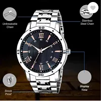 Stylish Black Metal Analog Watches For Men-thumb1