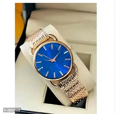 Stylish Golden Metal Analog Watches For Women-thumb0