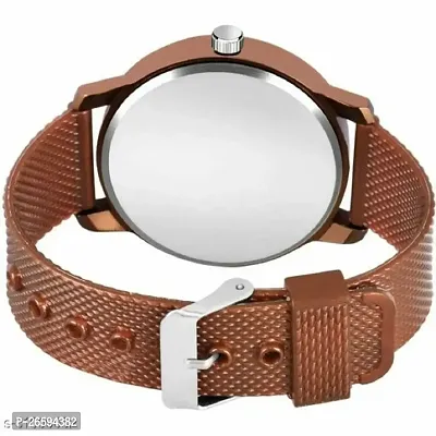 Stylish Brown PU Analog Watches For Men-thumb3