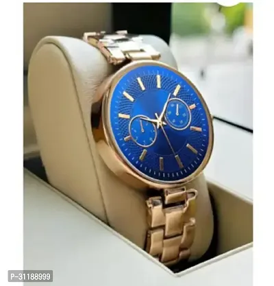 Miss Perfect Crono Blue Dial Rose Gold Belt Girls And Women Analog Watch-thumb0