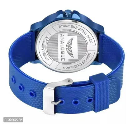 Stylish Blue PU Analog Watch For Men-thumb2