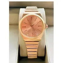 Stylish Golden Metal Analog Watches For Women-thumb1