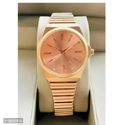 Stylish Golden Metal Analog Watches For Women-thumb2