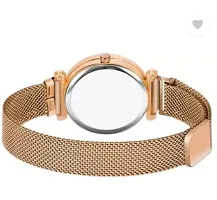 Stylish Golden Metal Analog Watches For Women-thumb3