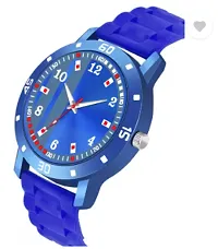 Stylish Blue PU Analog For Men-thumb2