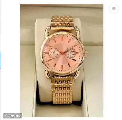 Stylish Golden Metal Analog Watches For Women-thumb4