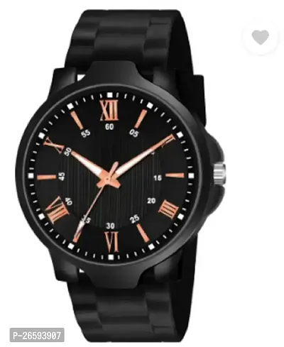 Stylish Black PU Analog Watches For Men-thumb0