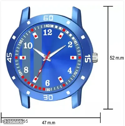 Stylish Blue PU Analog For Men-thumb2