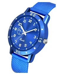 Stylish Blue PU Analog For Men-thumb1