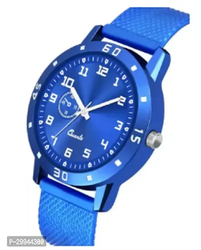 Stylish Blue PU Analog For Men-thumb2