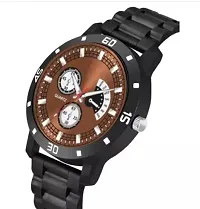 Stylish Black PU Analog For Men-thumb2