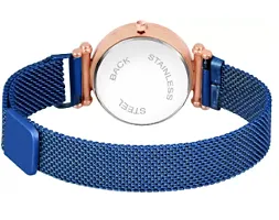 Stylish Blue Metal Analog Watches For Women-thumb2