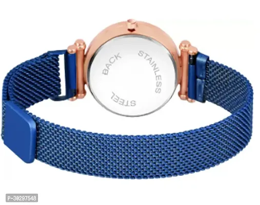 Stylish Blue Metal Analog Watches For Women-thumb3