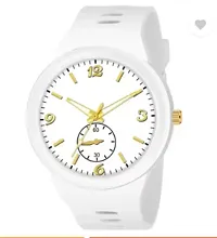 Stylish White PU Analog Watches For Men-thumb3