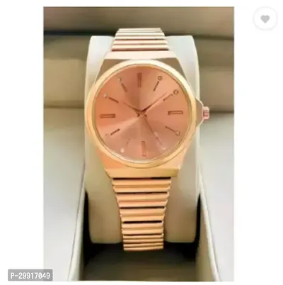 Stylish Golden Metal Analog Watches For Women-thumb2