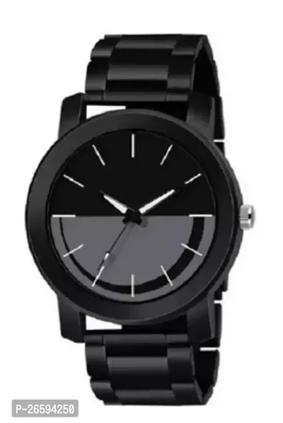 Stylish Black PU Analog Watches For Men-thumb0