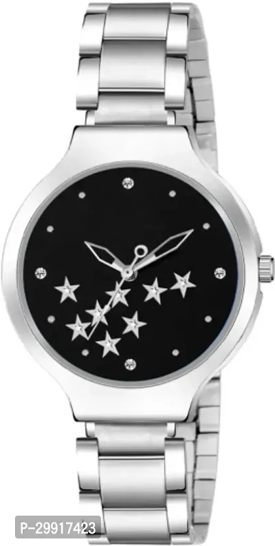 Stylish Black Metal Analog Watches For Women-thumb0