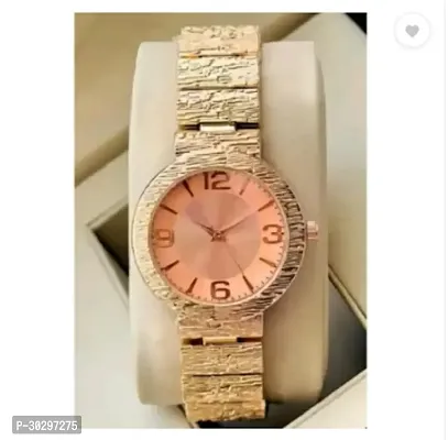 Stylish Golden Metal Analog Watches For Women-thumb2