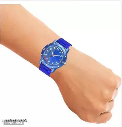 Stylish Blue PU Analog Watches For Men-thumb3