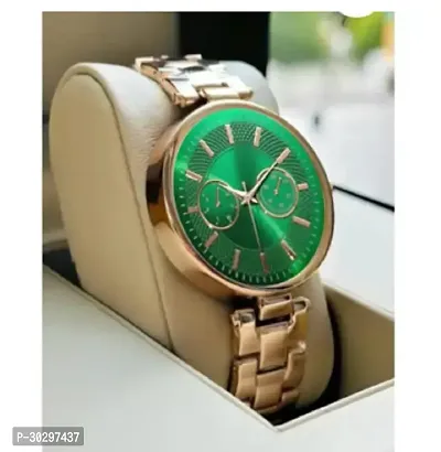 Stylish Golden Metal Analog Watches For Women-thumb2