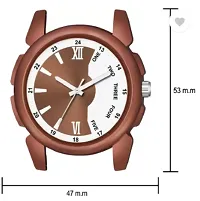 Stylish Brown PU Analog Watch For Men-thumb3