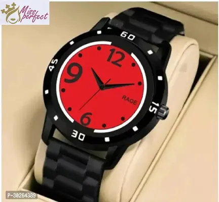 Stylish Black PU Analog Watch For Men-thumb3