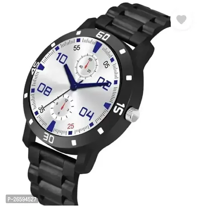 Stylish White PU Analog Watches For Men-thumb3