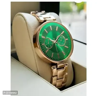 Miss Perfect Crono Green Dial Rose Gold Belt Women Wrist Watch-thumb0