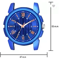 Stylish Blue PU Analog For Men-thumb3