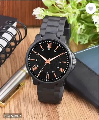 Stylish Black PU Analog Watches For Men-thumb2