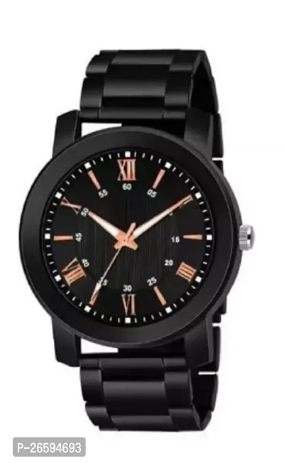 Stylish Black PU Analog Watches For Men-thumb0