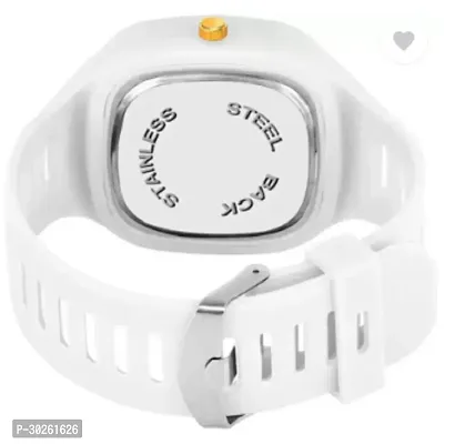 Stylish White PU Analog Watch For Men-thumb2